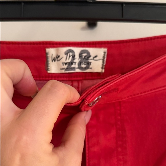Free People Red Super Flared Pants Size 28 - Picture 6 of 10